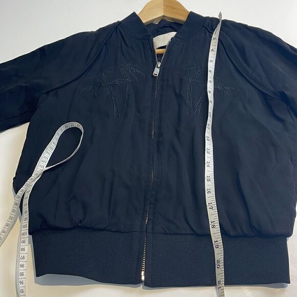 Aritzia Wilfred Free Black Embroidered Bomber Jacket XS - Picture 7 of 7